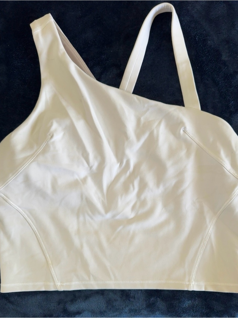 Lululemon White Asymmetrical One Shoulder Tank Top Size 6